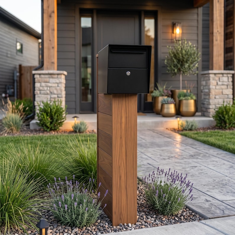 DIY DIY Modern Mailbox Post Plans | Wooden Mailbox Stand PDF | Curb Appeal Build Guide Woodworking Blueprint - Step-by-Step Plan thumbnail 3