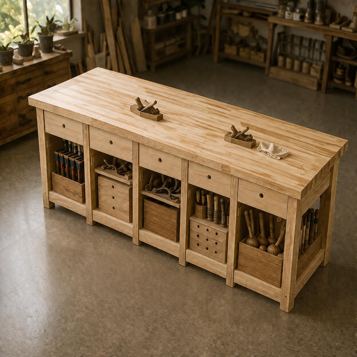 Modular Workbench Plans — Finished build photo