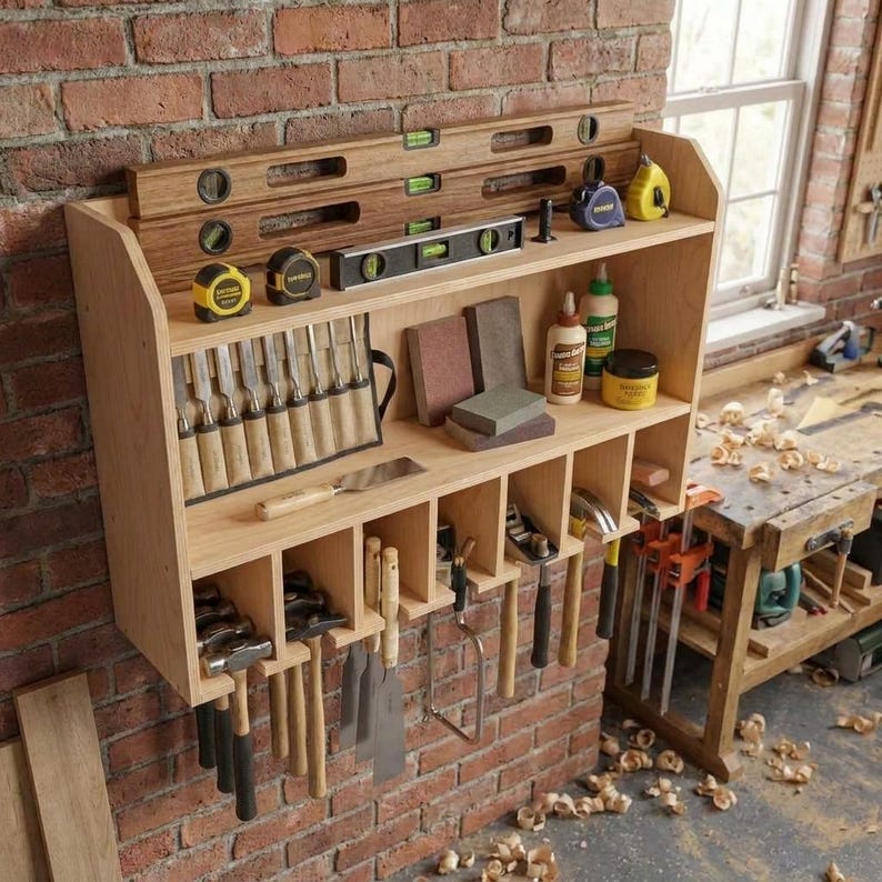 DIY DIY Cordless Drill Storage Organizer Plans PDF | Power Tool Rack Blueprint | Battery Charging Station | Garage Workshop Shelf Woodworking Blueprint - Step-by-Step Plan thumbnail 9