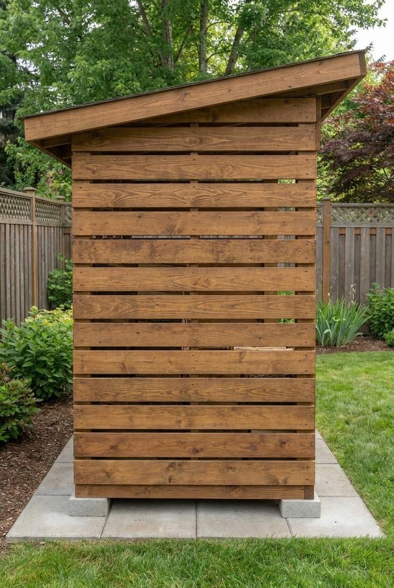 DIY Modern Firewood Shed Plan | 8x10 Lean-To Wood Storage PDF Download Woodworking Blueprint - Step-by-Step Plan thumbnail 4