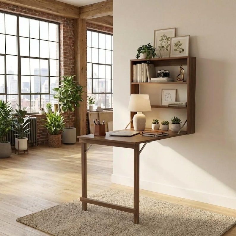 DIY DIY Murphy Desk Plans: Wall Mounted Fold Down Table with Storage (PDF Download) Woodworking Blueprint - Step-by-Step Plan thumbnail 4