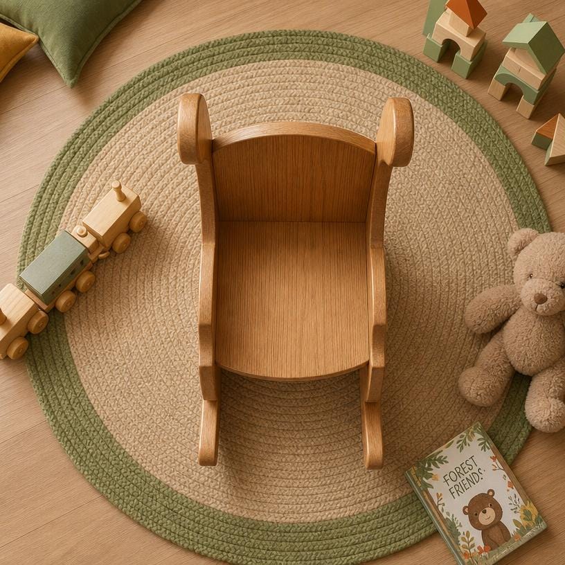 Kids Rocking Chair Plans — Blueprint close-up detail