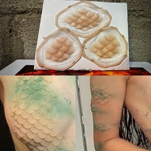 Scale/mermaid/siren silicone prosthetic set 1 small