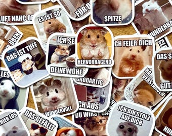 DEUTSCH HAMSTER Memes Teacher Stickers Pieces | German Version | Teacher Feedback Stickers | Custom Meme Stickers | Stickers zum Korrigieren