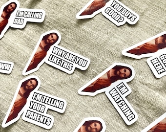 Funny Jesus Peeking Meme Stickers | Laptop Decals