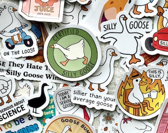 Silly Goose Stickers | Funny Kindle, Laptop, Water Bottle Decals