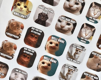 Vol.3 40 pcs Kitties Cats Memes English Teacher Stickers | More than 100 designs | Buy One Get One for Free | Custom Sticker