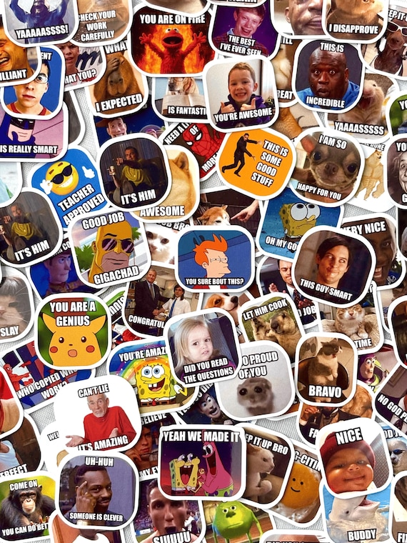 Random Memes Stickers | English Version | Teacher Stickers Gift| More than 200 designs | Custom Memes