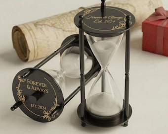 Reloj de arena rellenable personalizado para ceremonia de boda, regalo ritual de unidad