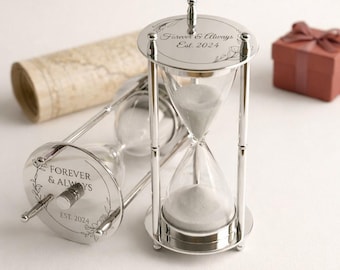 Reloj de arena personalizado grabado, recuerdo para el ritual de unión nupcial, decoración para regalo de aniversario