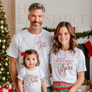 Familie Weihnachten Mockup Shirt Mockup Familie Weihnachten Gruppe Mockup Urlaub Mockup für Familie weiß Shirt Mockup Weihnachten Instant Download