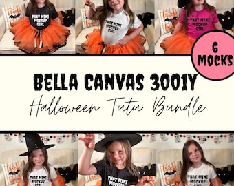 Jeugd Bella T-shirt Mock, Jeugd T-shirt Mockup, Kinder T-shirt Halloween, Jeugd Mockup Bundel, Kind Herfst Mockup Bundel, Halloween Shirt Mockup