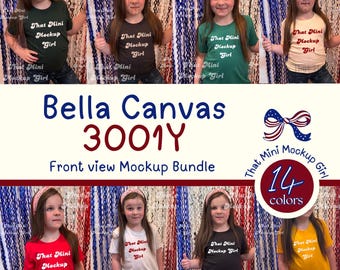 Youth Patriotic Tshirt Mockup, Youth T-Shirt Mockups, Child Shirt Mocks, Kid T-Shirt Mockup Bundle, Fourth of July Bundle, 4th of July Mocks
