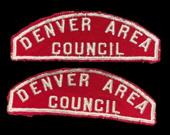 Set of 2 Vintage Denver Area Council Shoulder Patch - Colorado - Boy Scouts