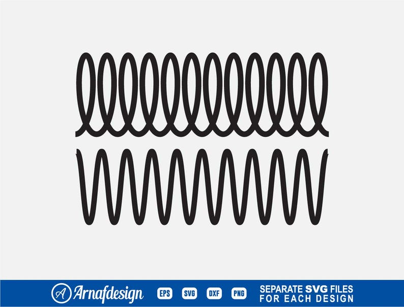 Coiled Spring SVG, Coiled Svg, Springs Svg, Metal Spring Svg, Clipart ...