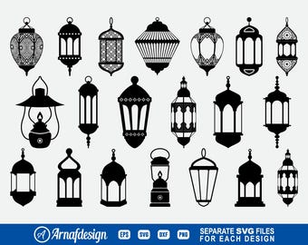 Linterna SVG, Luz svg, Lámpara svg, Electric svg, Decoración, Alá, Antiguo, Árabe, Árabe, Cúpula, Eid, Linterna de Ramadán, Descarga Digital