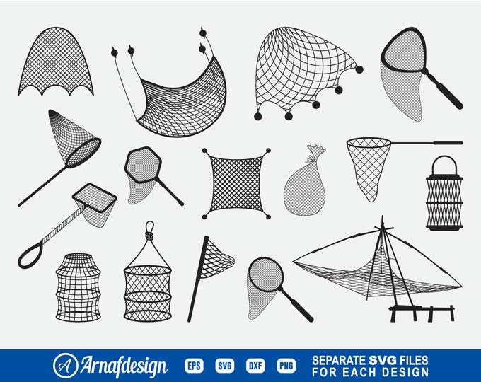 Fishing Net SVG, Fishing Svg, Net Svg, Clipart, Cut Files for ...