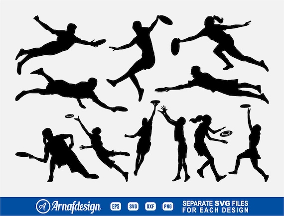 Ultimate Frisbee SVG, Frisbee Svg, Sport Svg, Frisbee Player, Disc Golf  Svg, Clipart, Cut Files for Silhouette, Cricut, Vector, Dxf, Png - Etsy, image size:570x434