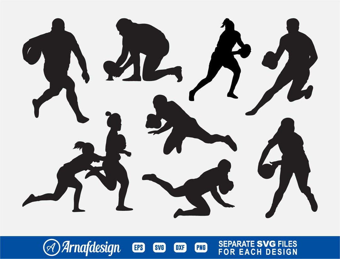 Rugby SVG, Rugby Players Svg, British Sport Svtg, Vector, Silhouette ...