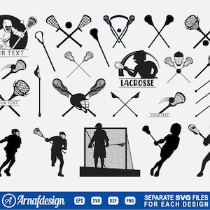 Lacrosse Stick SVG, Lacrosse svg, Lax Stick svg, Lacrosse Player svg, Clipart, Cut Files for Silhouette, Files for Cricut, Vector, dxf, png