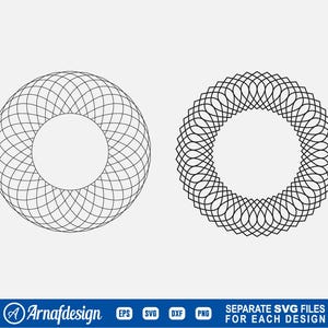 Spirograph SVG, Geometric Svg, Clipart, Cut Files for Silhouette, Files ...