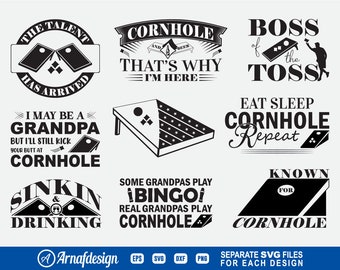 Cornhole #2 svg, Cornhole Player SVG, Cornhole game svg, Clipart, Cut Files for Silhouette, Files for Cricut, Vector, dxf, png, Design