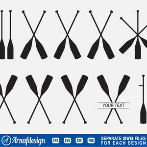 Kano peddel SVG, kano roeiriemen svg, varen svg, vector, silhouet, Cricut, clipart, gesneden bestanden, png, dxf, T-shirtontwerp