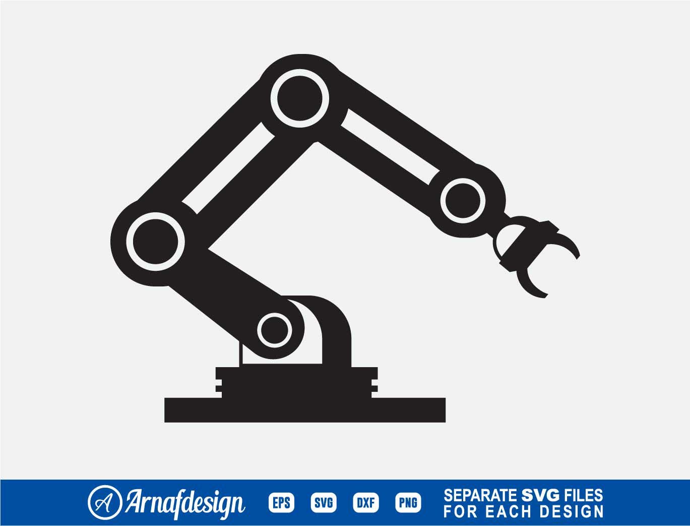 Robotics Rocking Svg Robotic Arms SVG, Robot Svg, Industrial Svg, Manufacturing Svg, Clipart ...