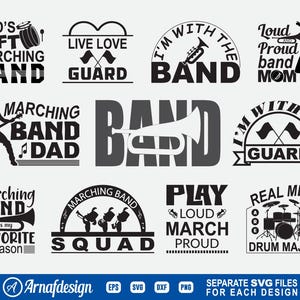 Marching Band svg, Band svg, Marching svg, Music svg, Clipart, Cut Files for Silhouette, Files for Cricut, Vector, dxf, png, Design
