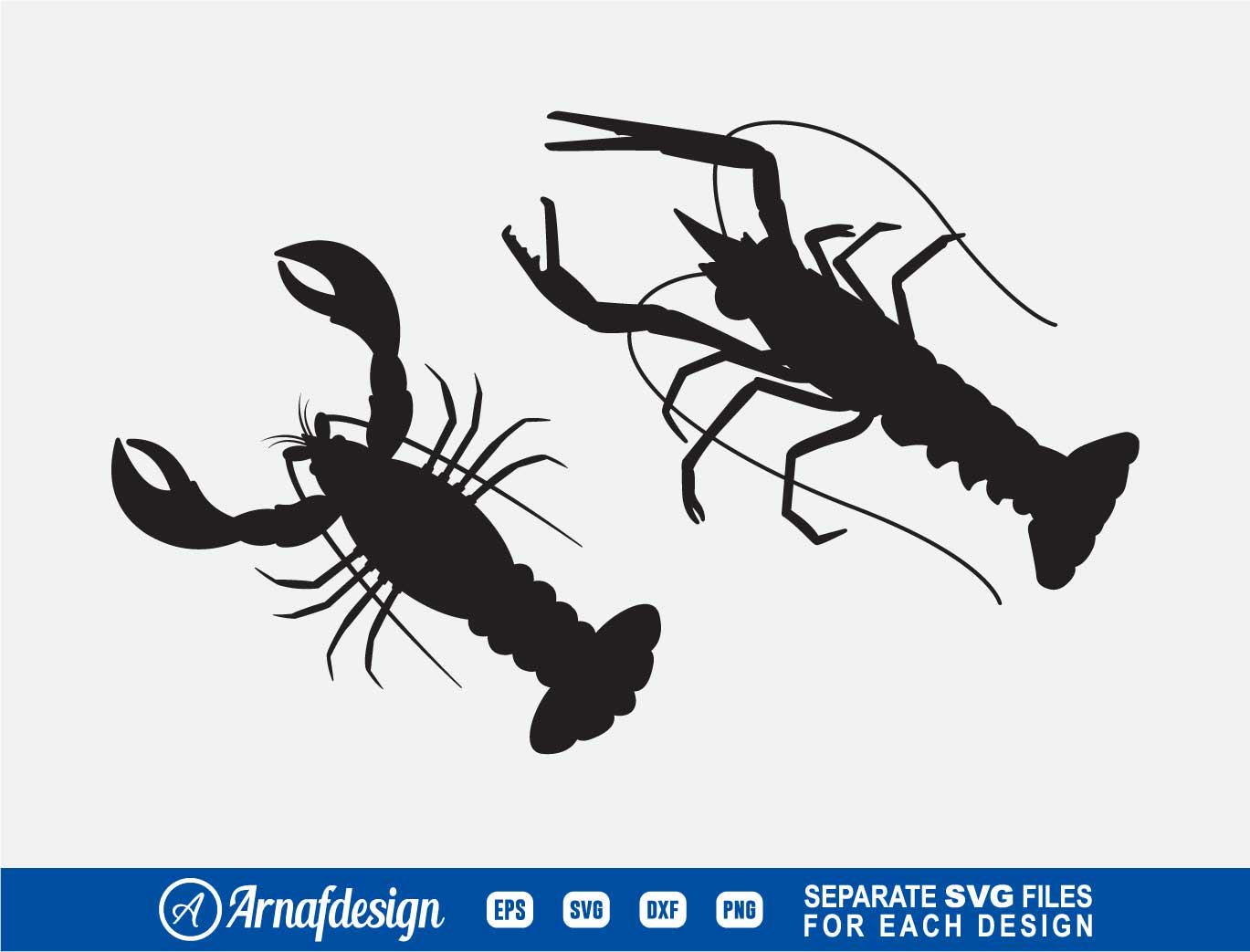 Crawfish Svg, Clipart, Cut Files for Silhouette, Files for Cricut ...