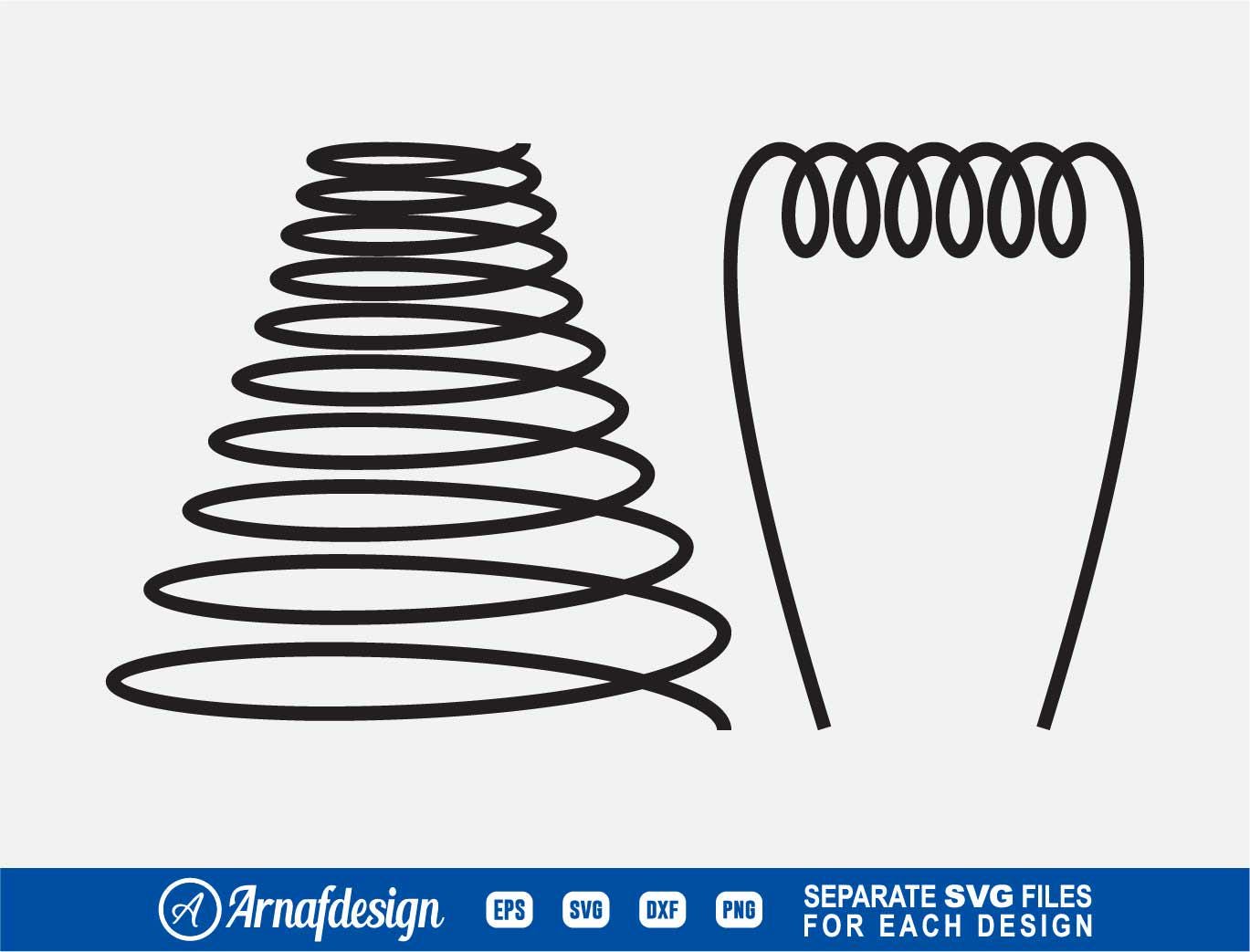Coiled Spring SVG, Coiled Svg, Springs Svg, Metal Spring Svg, Clipart ...