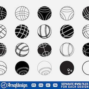 Bocce Ball SVG, Bocceball svg, Bocce svg, Ball svg, Clipart, Cut Files for Silhouette, Files for Cricut, Vector, dxf, png, Design