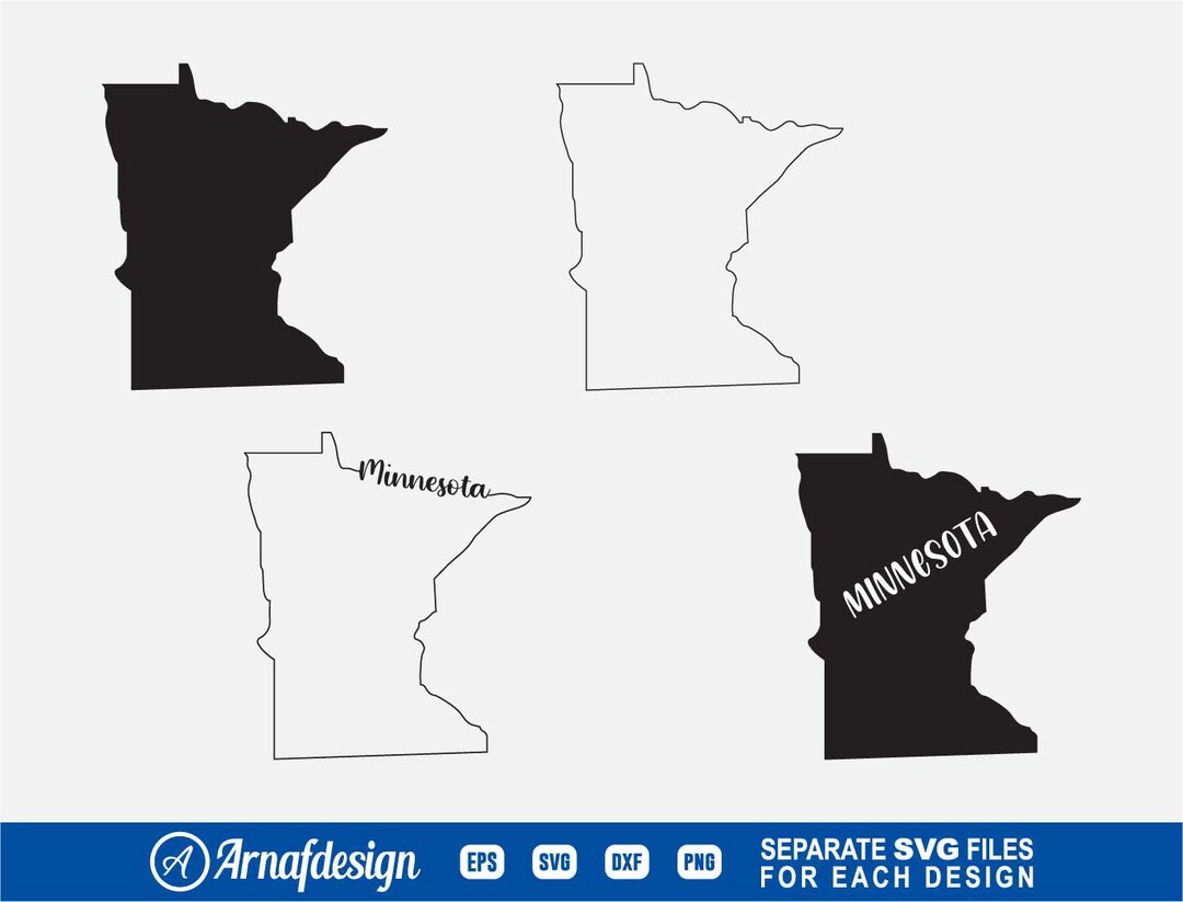 Vector Mn Minnesota SVG, Minnesota Map Svg, Minnesota Cut Files | United States ...