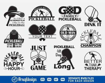 Pickleball #3 SVG, Pickleball Player, Pickleball Paddle, Pickleball Sports svg, Cricut Files, Cut Files for Crafters, Silhouette, Clipart.