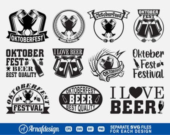 Oktoberfest svg, Oktoberfest Beer svg, Beer svg, Festival de la cerveza, Clipart, Archivos de corte, Silueta, Archivos para Cricut, Vector, dxf, png, Diseño