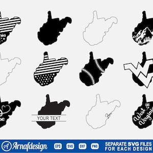 West Virginia #1 svg, West Virginia State, West Virginia Home svg, Clipart, Cut Files for Silhouette, Files for Cricut, Vector, dxf, png