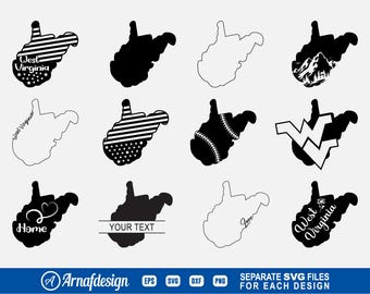 West Virginia #1 svg, West Virginia State, West Virginia Home svg, Clipart, Cut Files for Silhouette, Files for Cricut, Vector, dxf, png