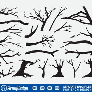 Tree Branch svg, Tree svg, Branch svg, Clipart, Cut Files for Silhouette, Files for Cricut, Vector, dxf, png, Design