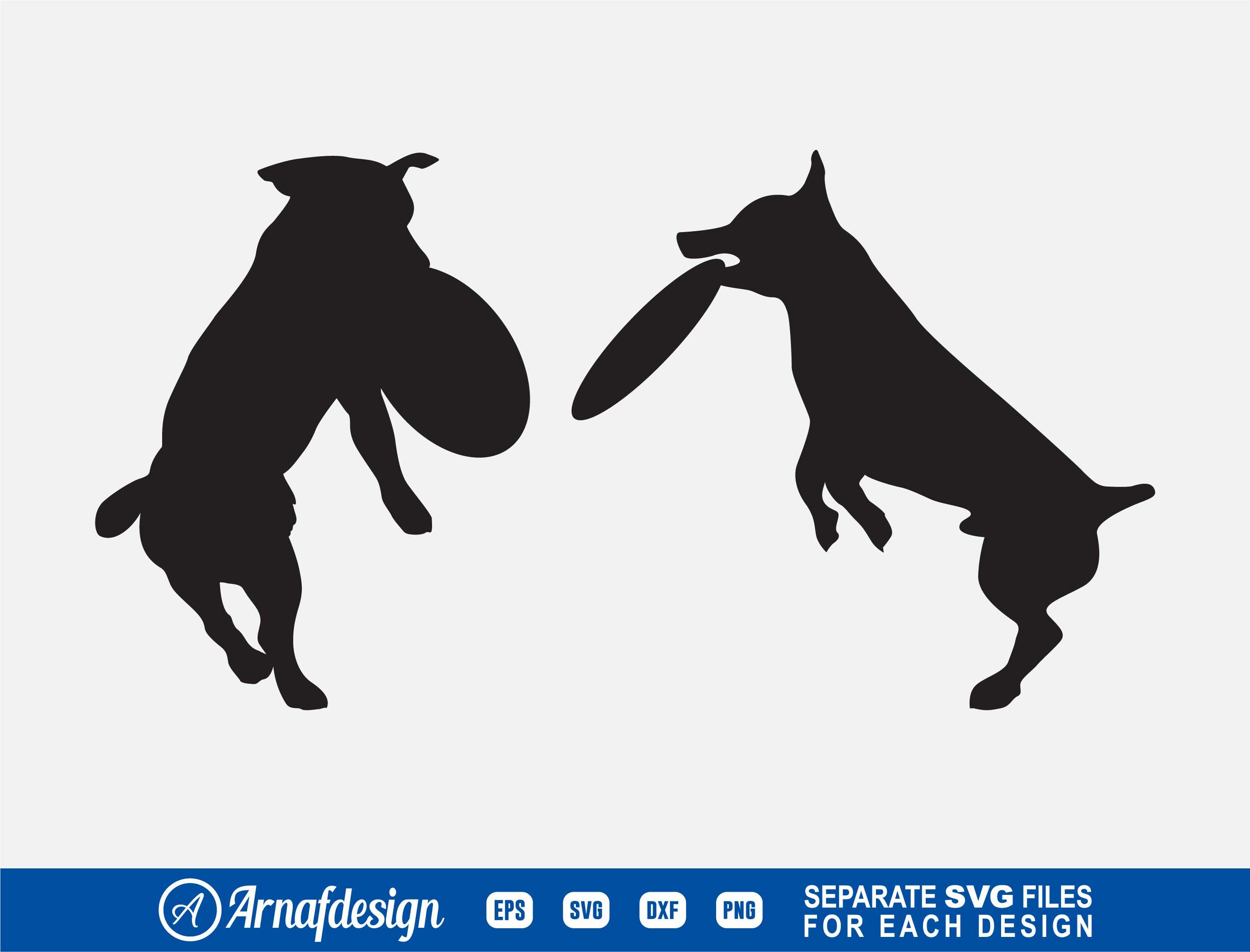 Cutable Doge Frisbee Dog SVG, Dog Frisbee Svg, Jumping Dog Svg, Vector, Silhouette ...