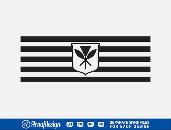 Kanaka Maoli Flag SVG, Hawaii Svg, Polynesian Svg, Vector
