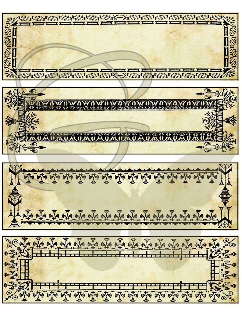 Printable Halloween Apothecary Blank Hand Drawn Labels Digital Craft Package Bundle Add Text Scrapbooking Vintage Set 1