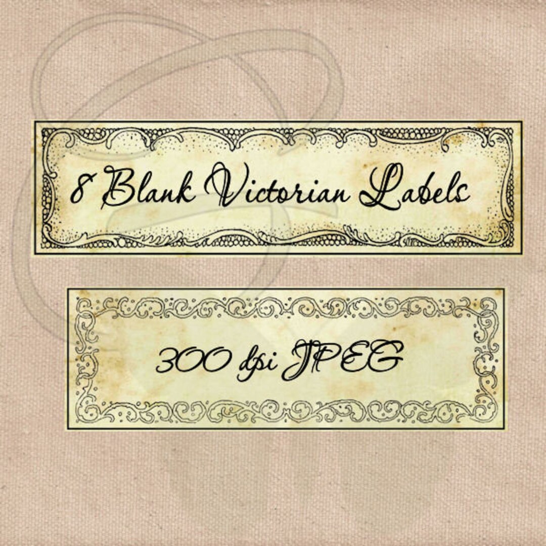 Printable Victorian Blank Hand Drawn Grungy Design Label - Etsy