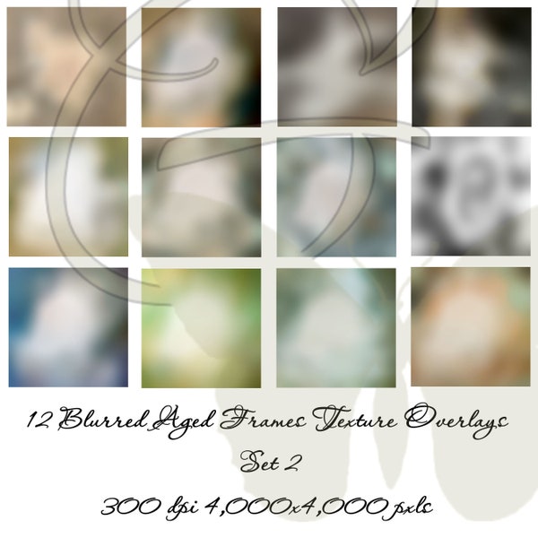 Blurred Photo Effect Frame Light Haze Texture Grunge Photography Art Digital Overlay Collection Download Large Format Set 2