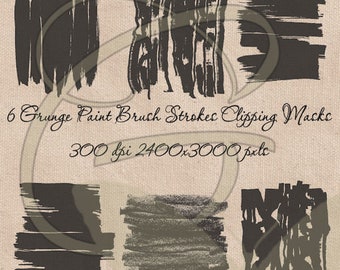 Digital Clipping Mask Grunge Pen Brush Stroke Texture Photography Art Black PNG Transparent Overlay Background Download Set 2