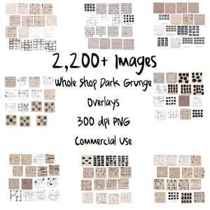 Whole Shop Clipping Mask Grunge Overlays 2,200+ Photo Masks Frames PNG and JPEG, Grungy Textures, Paint Splatter Designs