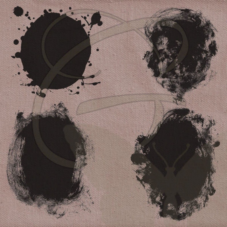 Grunge Paint Smudge Texture Overlays: Abstract Art PNG (digital ...