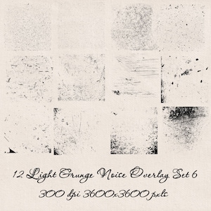 12 Digital Grunge Noise Texture Grungy Transparent Distressed Overlay Photo Effect Photography Black PNG Download Set 6