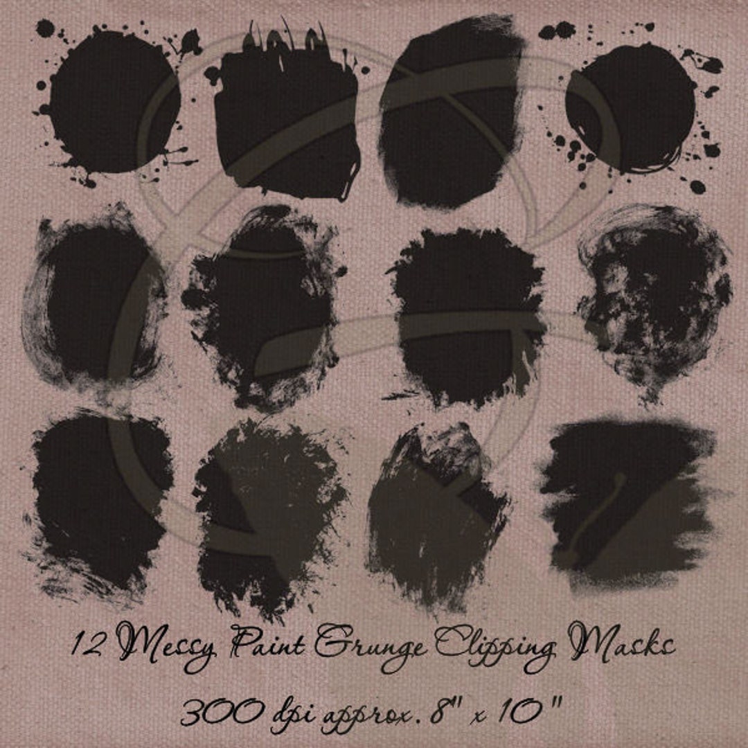 Messy Paint Smudge Grunge Transparent Overlay Photo Art Effect Old ...