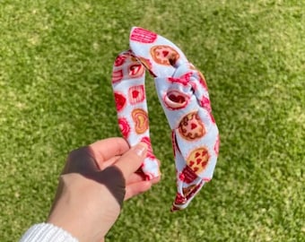 Pastellkakmönster Knut Rosett Pannband Vintage Retro Flickor Dam Rockabilly Retro Kawaii Kitsch Punk Gotisk Choklad Blå Rosa