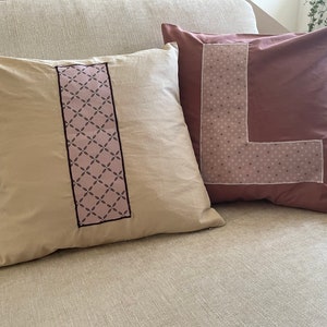 Funda de almohada con letras deseadas / regalo de nacimiento / almohada decorativa / almohada con letras